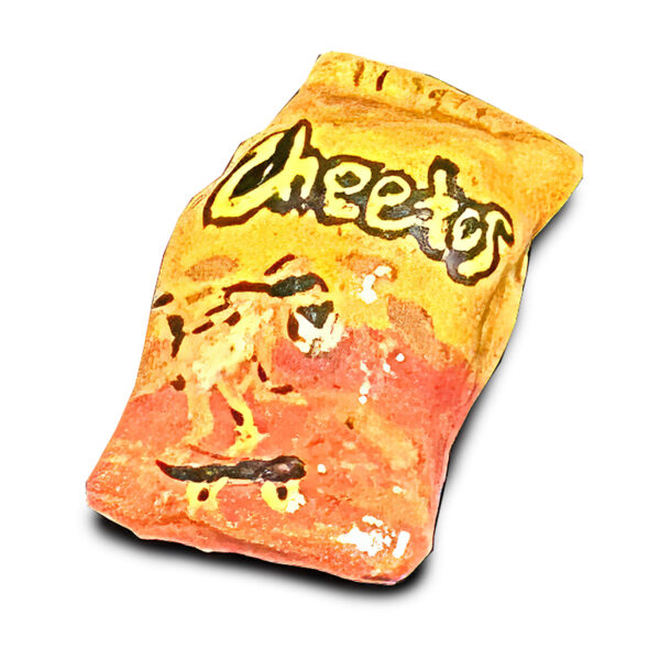 Dasha Bazanova Cheetos, 2024 Ceramic, glazes approx .5 x 1 inch